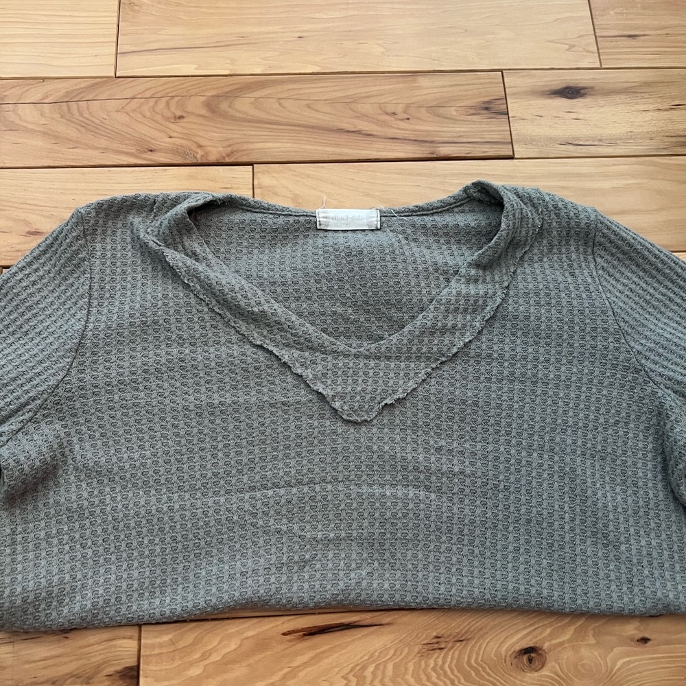 Altard state long sleeve sweater/waffle knit top